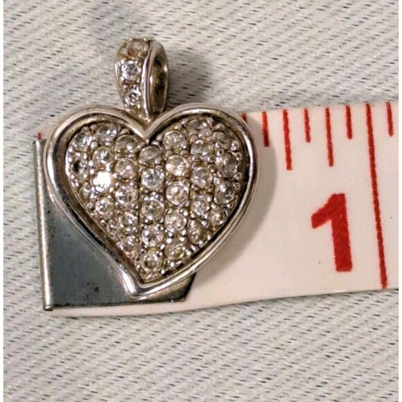 Ross Simons Sterling Silver CZ Pave Heart Pendant - Picture 4 of 4